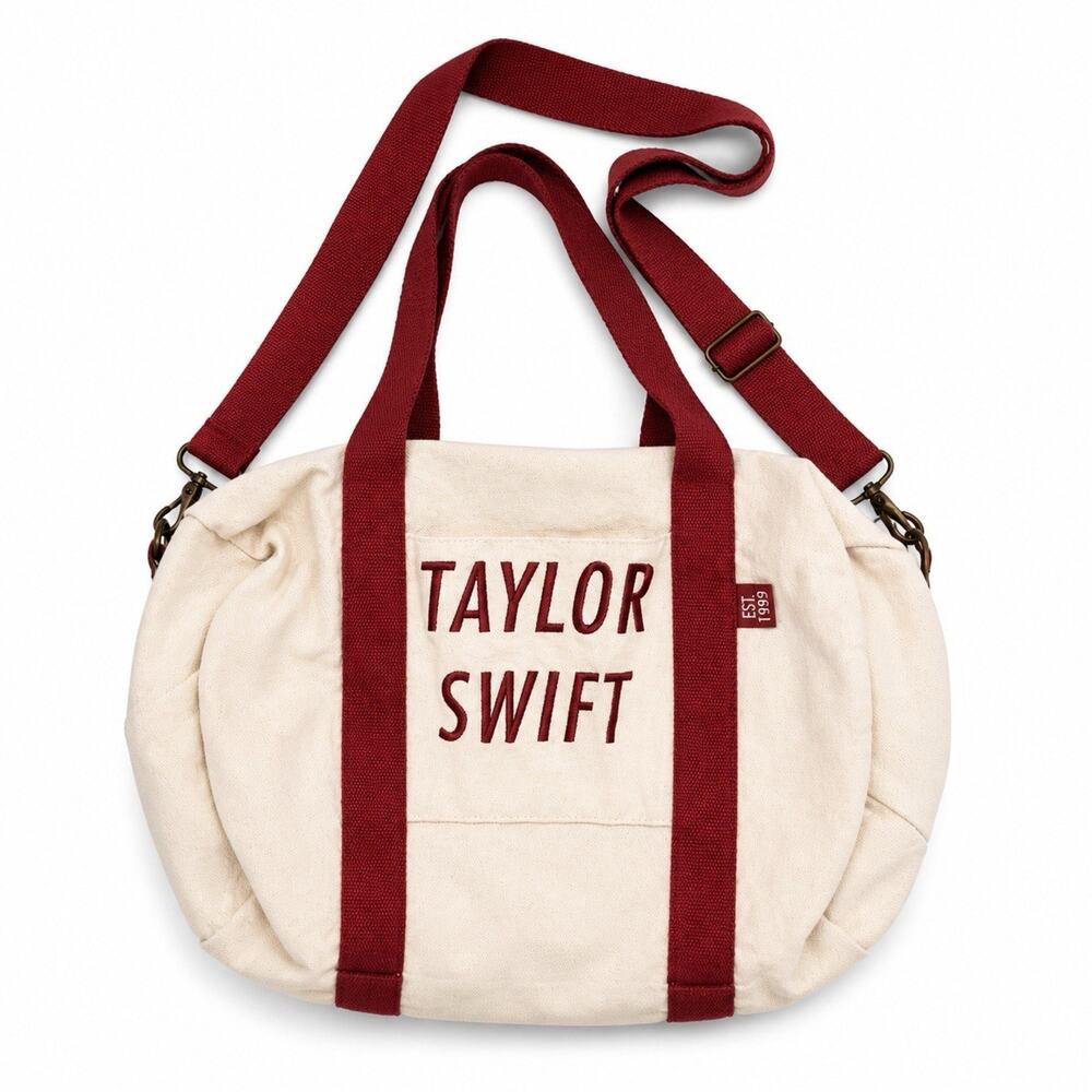 Taylor Swift Duffel Bag Red Taylors Version Embroidered READ